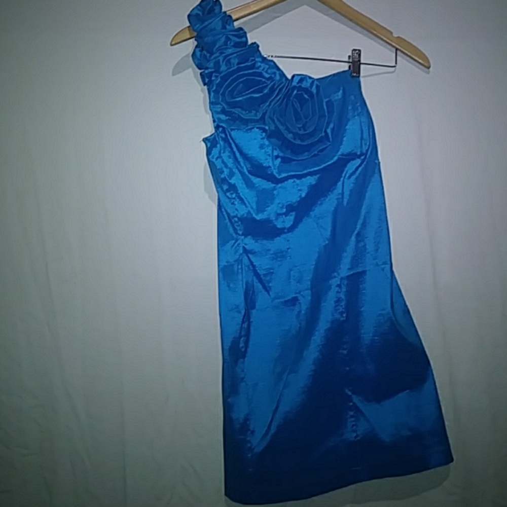 Forever 21 blue metallic dress